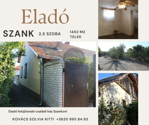Szankon kis családi ház eladó